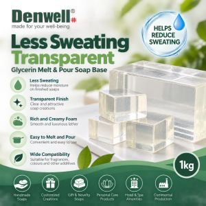 Less Sweating Transparent Glycerin Melt and Pour Soap Base (1kg)