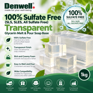 Sulfate Free (SLS, SLES Free) Transparent Glycerin Melt and Pour Soap Base (1kg)