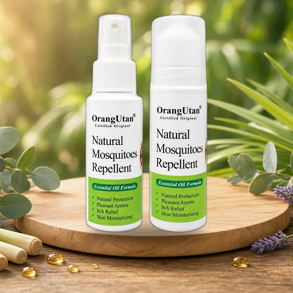 OrangUtan® Natural Mosquitoes Repellent, Spray dan Roll-On